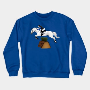 Gray Cross Country Horse - Equine Rampaige Crewneck Sweatshirt